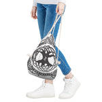 Scandinavian Yggdrasil Print Drawstring Bag