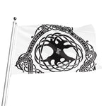 Scandinavian Yggdrasil Print Flag