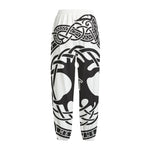 Scandinavian Yggdrasil Print Fleece Lined Knit Pants