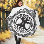 Scandinavian Yggdrasil Print Foldable Umbrella