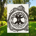 Scandinavian Yggdrasil Print Garden Flag