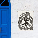 Scandinavian Yggdrasil Print Garden Flag