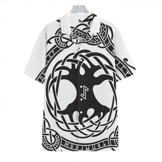 Scandinavian Yggdrasil Print Hawaiian Shirt