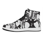 Scandinavian Yggdrasil Print High Top Leather Sneakers