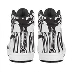 Scandinavian Yggdrasil Print High Top Leather Sneakers