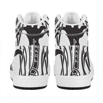 Scandinavian Yggdrasil Print High Top Leather Sneakers