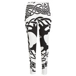 Scandinavian Yggdrasil Print High-Waisted Pocket Leggings