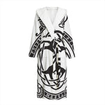 Scandinavian Yggdrasil Print Hooded Bathrobe