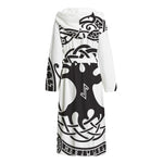 Scandinavian Yggdrasil Print Hooded Bathrobe