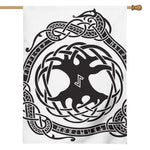 Scandinavian Yggdrasil Print House Flag