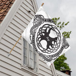 Scandinavian Yggdrasil Print House Flag