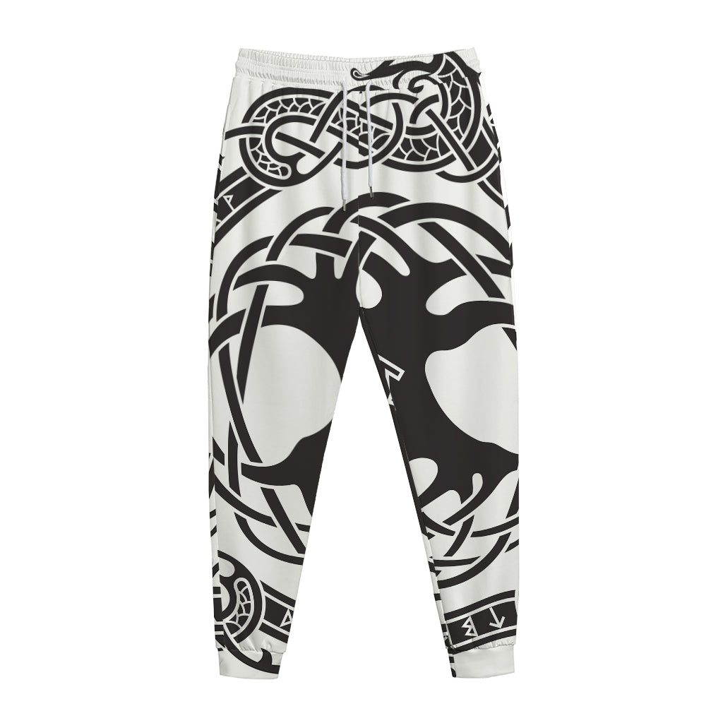 Scandinavian Yggdrasil Print Jogger Pants