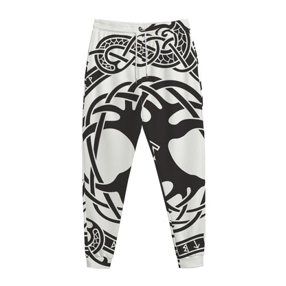 Scandinavian Yggdrasil Print Jogger Pants