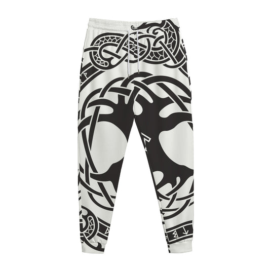 Scandinavian Yggdrasil Print Jogger Pants