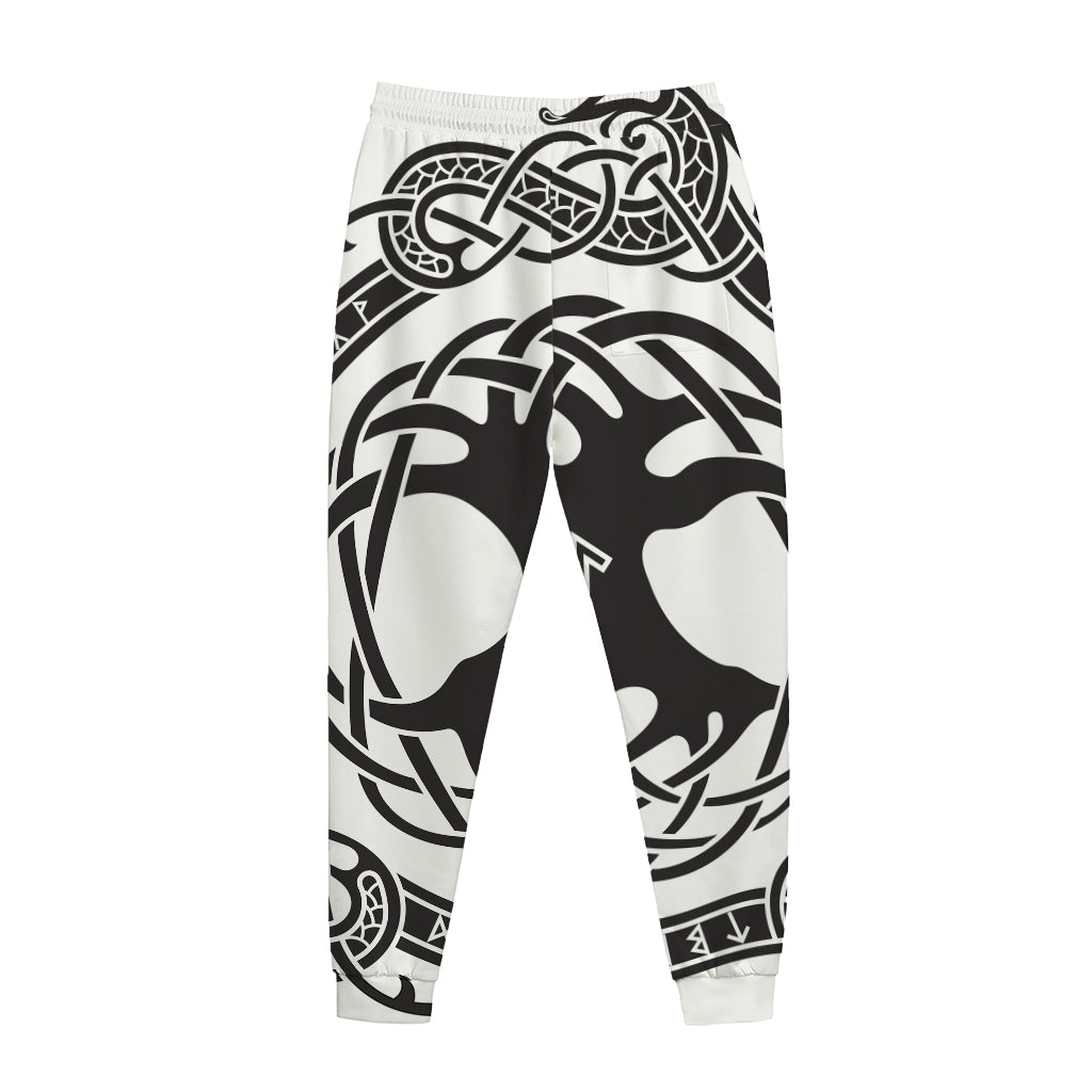 Scandinavian Yggdrasil Print Jogger Pants