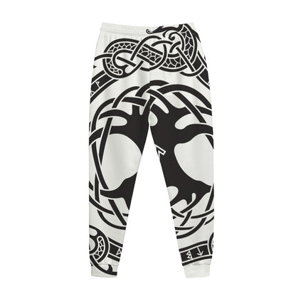 Scandinavian Yggdrasil Print Jogger Pants