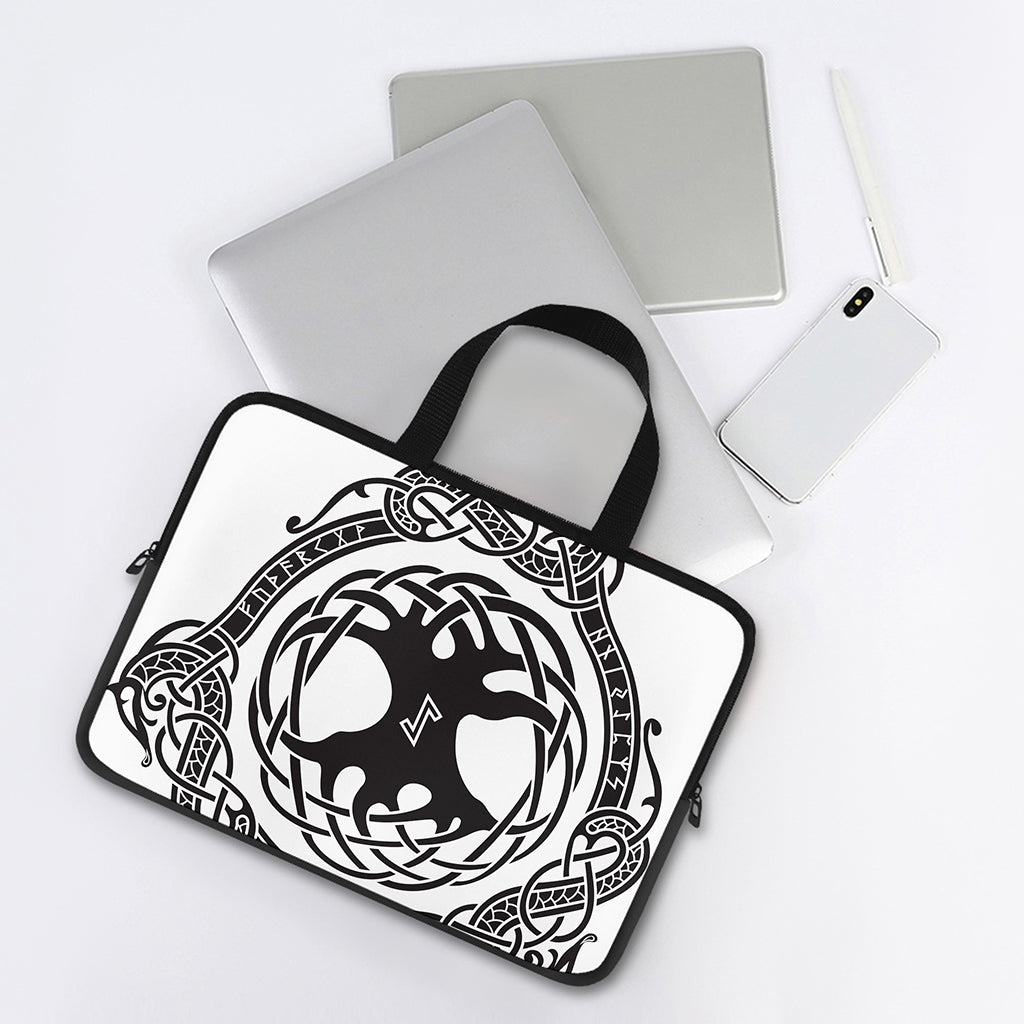 Scandinavian Yggdrasil Print Laptop Sleeve With Handle