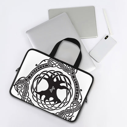 Scandinavian Yggdrasil Print Laptop Sleeve With Handle