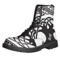 Scandinavian Yggdrasil Print Lace-Up Boots