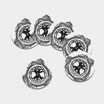 Scandinavian Yggdrasil Print Leather Coaster Set