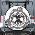 Scandinavian Yggdrasil Print Leather Spare Tire Cover