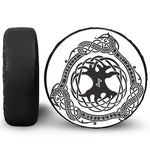 Scandinavian Yggdrasil Print Leather Spare Tire Cover