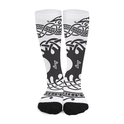 Scandinavian Yggdrasil Print Long Socks