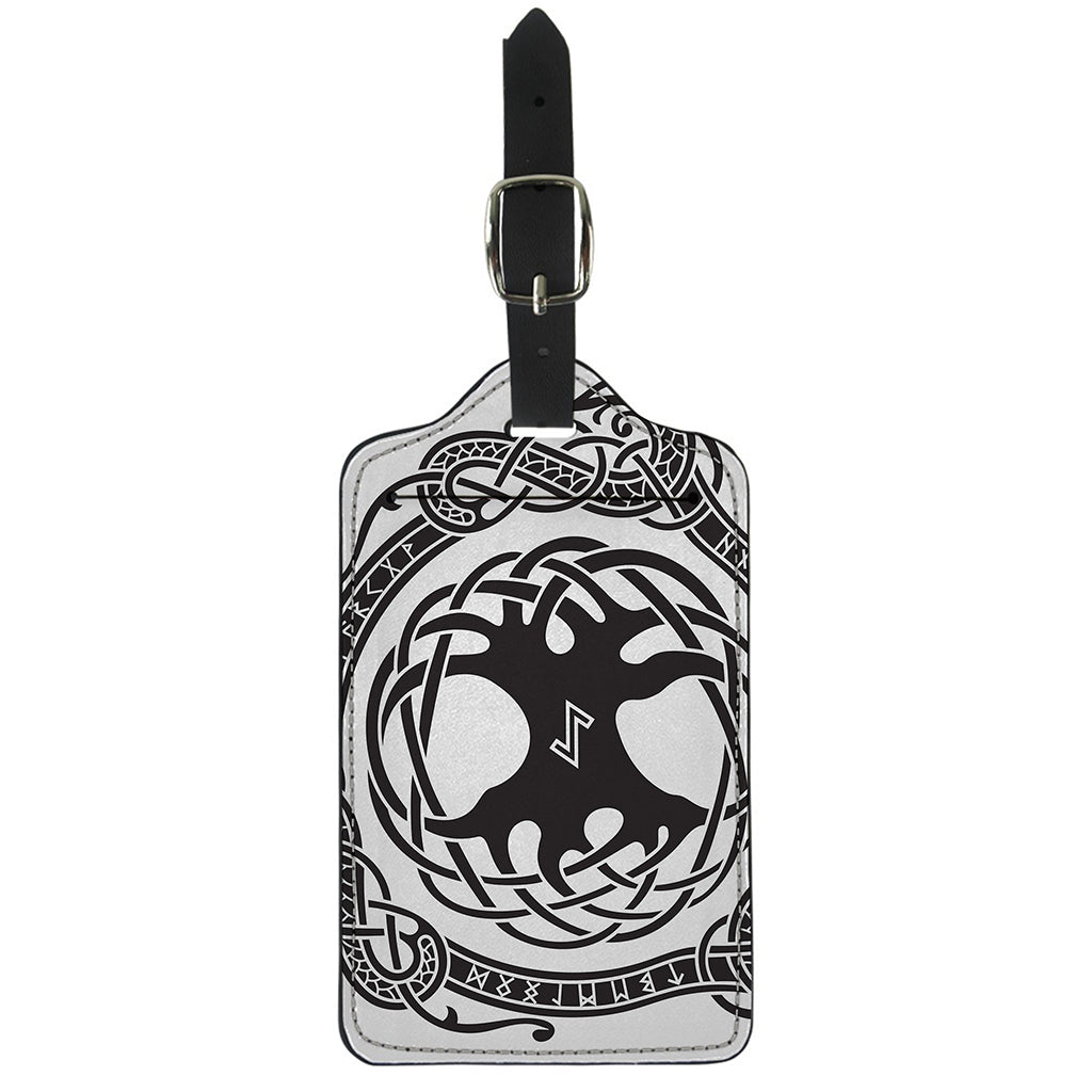 Scandinavian Yggdrasil Print Luggage Tag