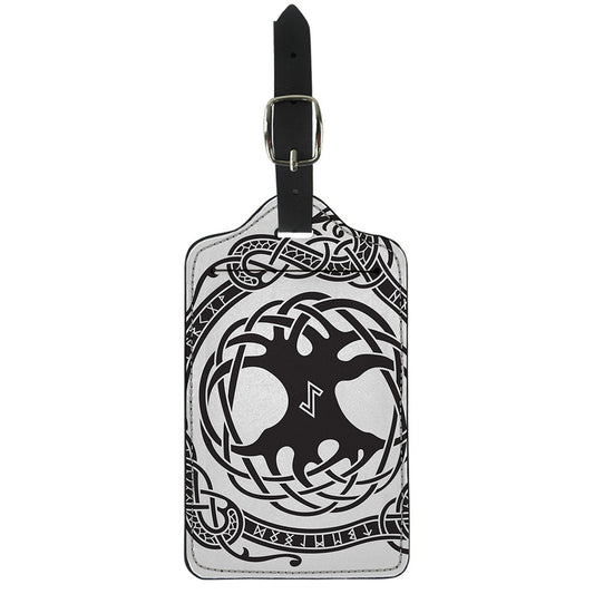 Scandinavian Yggdrasil Print Luggage Tag