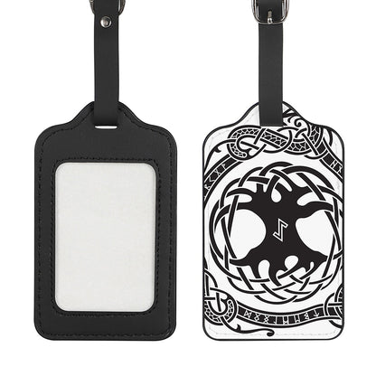 Scandinavian Yggdrasil Print Luggage Tag