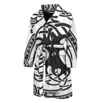 Scandinavian Yggdrasil Print Men's Bathrobe