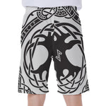 Scandinavian Yggdrasil Print Men's Beach Shorts