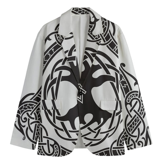 Scandinavian Yggdrasil Print Men's Blazer