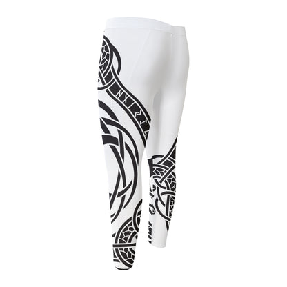 Scandinavian Yggdrasil Print Men's Compression Pants