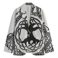Scandinavian Yggdrasil Print Men's Cotton Blazer