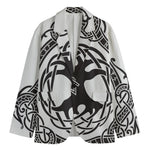 Scandinavian Yggdrasil Print Men's Cotton Blazer