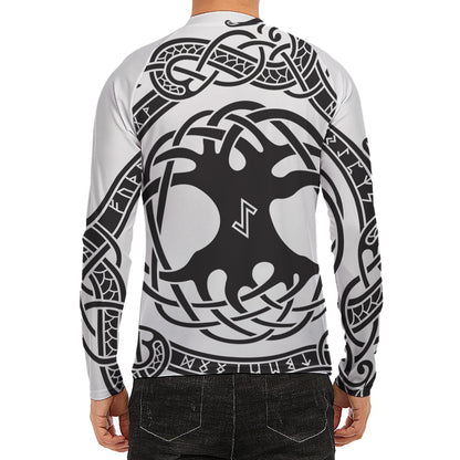 Scandinavian Yggdrasil Print Men's Long Sleeve Rash Guard