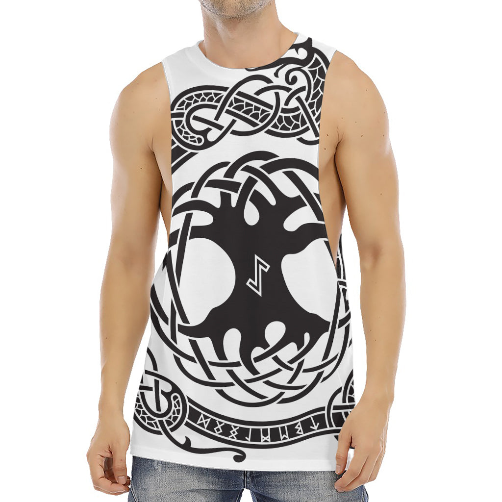 Scandinavian Yggdrasil Print Men's Muscle Tank Top