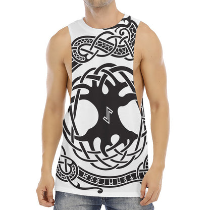 Scandinavian Yggdrasil Print Men's Muscle Tank Top