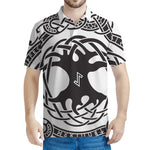 Scandinavian Yggdrasil Print Men's Polo Shirt