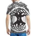 Scandinavian Yggdrasil Print Men's Polo Shirt