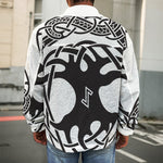 Scandinavian Yggdrasil Print Men's Shirt Jacket