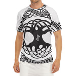 Scandinavian Yggdrasil Print Men's Short Sleeve Rash Guard