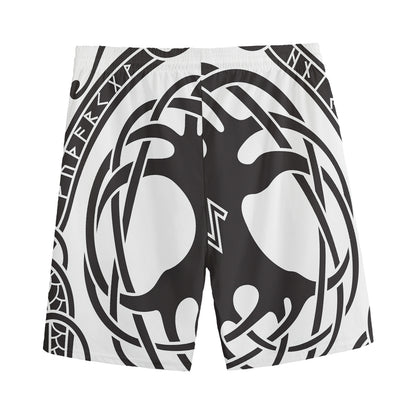 Scandinavian Yggdrasil Print Men's Sports Shorts