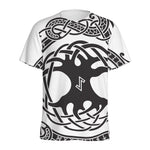 Scandinavian Yggdrasil Print Men's Sports T-Shirt
