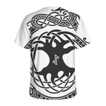 Scandinavian Yggdrasil Print Men's Sports T-Shirt