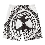 Scandinavian Yggdrasil Print Men's Swim Trunks