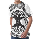 Scandinavian Yggdrasil Print Men's Velvet T-Shirt