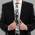Scandinavian Yggdrasil Print Necktie