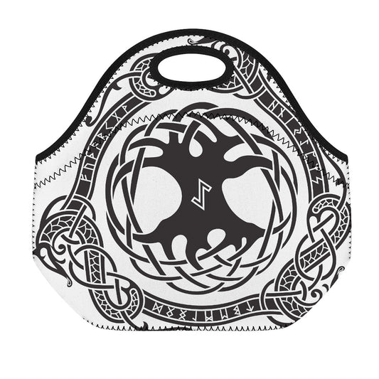 Scandinavian Yggdrasil Print Neoprene Lunch Bag